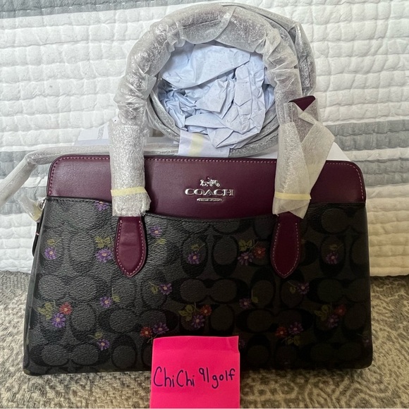 Coach Handbags - Coach Darcie Carryall in Signature Canvas with Country Floral Print